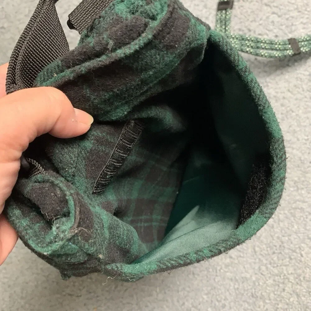 KAVU Keepalong Rope Crossbody Bag Green & Black Plaid Party Outdoor Preppy